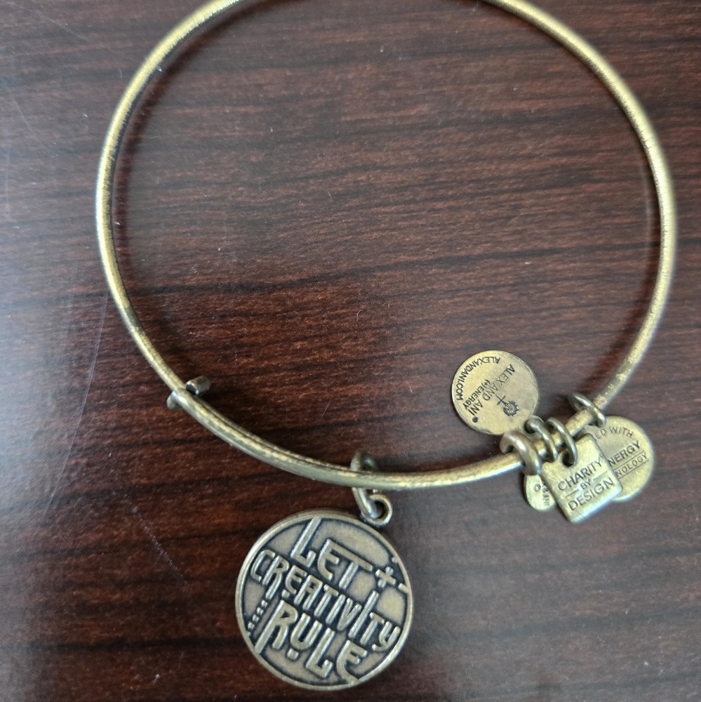 Alex and Ani Gold Bracelet with Charms